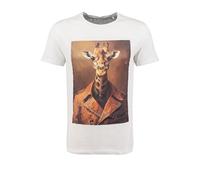 KEY LARGO Klsmart Giraffe Round T-Shirt, Bianco (1000), XL Uomo