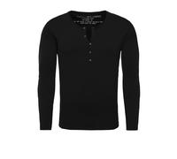 KEY LARGO Maglietta da Uomo Ginger Button, Nero (1100), XL
