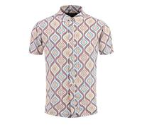 KEY LARGO Meaker 1/2 Patterned Camicia, Blu, S Uomo