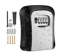 Key Lock Box 4 Digit Combination Safe, Wall Mounted Key Holder, Resettable Code Lock, Outdoor Security Box, Garage Key Storage, Garden Key Hider, Indoor Lock Box, Combination Key Safe
