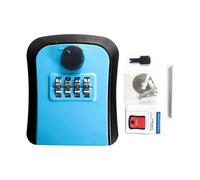 Key Lock Box for Outside, Security Locker Boxes, 4-Digit Combination Hiders, Safe Storage, Wall Mount for Out side a Key, PP, 9x7.5x3.3cm, Black, Red, Gray, Blue