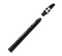 Key of C - Sassofono tascabile da viaggio a due ottave, facile da suonare, strumento compatto e portatile, sax tascabile per chiave C, mini sassofono (colore: nero)