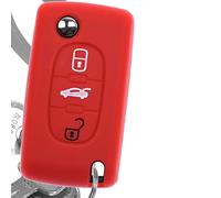 Key Soft Case Cover Protettiva per auto Citroen C2 C3 C4 C5 Grand Picasso Berlingo Peugeot 207 307 407 308 607 / Colore: Rosso