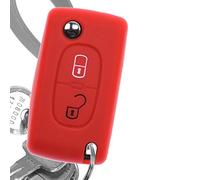 Key Soft Case Custodia protettiva Chiave per auto Citroen Berlingo C2 C3 Peugeot 207 307 308 Chiave pieghevole/Colore: rosso