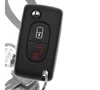 Key Soft Case Custodia protettiva per auto chiave per Citroen Berlingo C2 C3 Peugeot 207 307 308 chiave pieghevole/Colore: nero