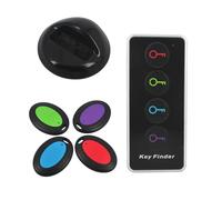 Key Tracker con telecomando - Localizzatore audio da 85 dB con 4 | ricevitori e torcia, raggio di 39,9 m, portachiavi per trovare chiavi, portafogli, passaporti, telecomandi e tutti i giorni
