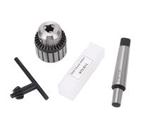 Key Type Drill Chuck with Torsion Wrench | 1-10B12 MT2 - B12 Arbor High Carbon Steel | Drill Press Chuck Set for Bench/Portable/Floor Standing Drilling Machines