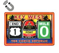 Key West Florida Icons - Magnete doppio strato in MDF, 5,7 x 8,9 cm