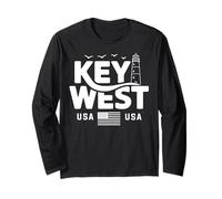 Key West USA - Chitarra Grafica Tramonto Maglia a Manica