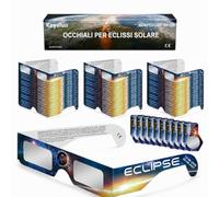Keyaluo Occhiali per eclissi solare, confezione da 100 pezzi, per visione diretta del sole, certificati ISO 12312-2:2015 (E) e CE (confezione da 100)