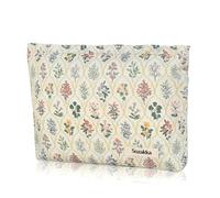 KeYaMee Trousse per cosmetici da viaggio da donna, organizer floreale, con cerniera, grande capacità, regalo per ragazze e mamme, 01rombisch, 9.8(L)*2(W)*7(H)in, Trousse per cosmetici