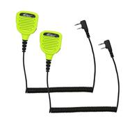 KEYBLU Altoparlante impermeabile da spalla microfono a 2 pin a due vie con jack audio da 3,5 mm compatibile con BaoFeng GT-5R / UV-5R, BTECH, Kenwood e Retevis radio walkie talkie