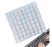 Keyboard Bubble Sticker, Long Nail Keyboard Cover with Letters, 0.47x0.3in Typing Keycaps, Work Accessories for, Travel, Men, Computer, Office, Laptop, Home, Notebook