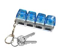 Keyboard Fidget Clicker - Transparent Portable Realistic Click Sound Fidget Toy Keyboard, Mini Mechanical Style Stress Relief Clicker, Handheld Sensory Toy for Adults Kids School Office Travel Use