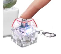 Keyboard Fidget - Portable Stress Relief Keychain | Fidget Clicker with Light Compact Handheld Sensory Tool for Home, School, Office, Outdoor Travel, Kids and Adults, 2x2x2cm