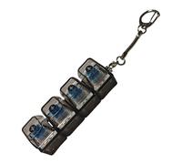 Keyboard Fidget, Stress Relief Relaxation Keychain Mini Keyboard Key Toy with Light for and Focus Support, Portable Sensory Fidget Gadget for Students Office Coworkers Friends Family
