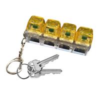 Keyboard Fidget Toy - 26 G Transparent Clicker Keychain | 3x0.7x1 Inches Electronic Colorful Light Keyboard Toy - Portable Stress Relief Sensory Keyring For Kids Travel School Office Home Use