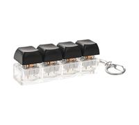 Keyboard Fidget Toy, 4-Key Mini Keyboard Clicker Fidget Keychain for Adults Teens Travel Workplace