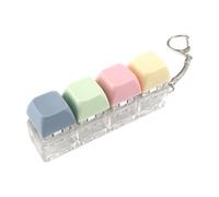 Keyboard Fidget Toy - 4 Keys Mechanical Switch Clicker | Sensory Keychain Fidget For Stress Relief & Focus, Tactile Gadget For Adults Kids Office School Travel Backpack Decoration ABS