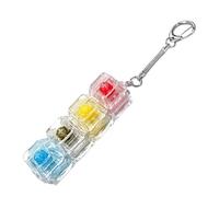 Keyboard Fidget Toy, 4Key Light Up Mini Keyboard Clicker Fidget Keychain for Office School Teens Youth