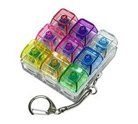 Keyboard Fidget Toy - Gadget meccanico con clicker tattile, Keycap Stress Relief, Portable Mini Light Up Desktop Buttons, Sensory Stimulation Focus Pocket Tools - For School Work Home Travel Off