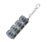 Keyboard Fidget Toy - Keychain Sensory Keychain for Stress Relief | 4 chiavi con Light Effect & Compact Build for Boredom Relief, Sensory Stimulation, Travel, Office and Daily Play 2.95x0.79x1.06in