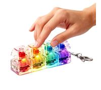 Keyboard Fidget Toy RGB Lights - Clicky Stress Relief Sensory Gadget for Focus | ABS Key Switch Board with Color Changing Backlight, Sound Feedback Toy for Office Classroom Travel and Party Use