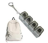 Keyboard Fidget Toy - Silent Key Press, Portable Stress Relief with Light, Keychain Charm with Soft Touch Buttons, Toy Gadget for Kids Teens Adults Programmers Study Work Travel Home