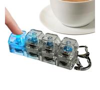 Keyboard Fidget Toy - Transparent Colorful Lights Clicker, Sensory Stress Relief Keyboard for Focus and Fun, Portable Clicker Toy, Desk and Travel Gadget for Adults, Boys, Girls, Family, Backpack