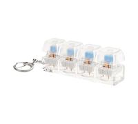 Keyboard Fidget Toys, 4 Pack Keyboard Fidget Toy, Silent Fidgeet Keychain With LED Lights, Keychain Stress Relief, Quiet Fidgets Toys For Adults, Boost Focus & Calm anxiiety At Work and Travel Ideal