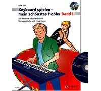 Keyboard giocare il mio hobby Band 1 - La Moderna Keyboard Scuola per Ragazzi e Adulti di Uwe Bye - Note LIBRO con CD e colorata herzfoermiger Note KLAMMER