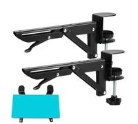 Keyboard Stand - 19 x 5,7 cm Hand Rest Bracket | Keyboard Sтand, No-Punch, Ergonomic Desk Extender Tray Clamp, 2 pezzi Cold Rolled Steel Foldable Organizer for Home, Study Room, Office