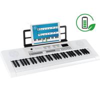 Keyboard Tastiera Elettronica 61 Tasti Pianola Pianoforte USB Portatile Bianca