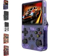keyboy, 2025 New Keyboy Game Console R36S, k36 handheld game console, 3.5-Inch IPS Screen, Portable Handheld Mini Retro Game Console, Support HDMI and TV Output (Purple,128G+32G)