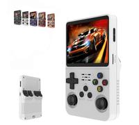 Keyboy - Console di gioco Keyboy, console di gioco portatile, schermo HD IPS da 3,5 pollici, console per videogiochi retrò portatile con oltre 20000 giochi integrati (64g white)