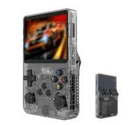 Keyboy Game Console R36S Retro Handheld Game Console con 64/128G Built-in 21000+ Giochi Classici, Sistema Linux Open Source Schermo IPS da 3,5 pollici Lettore video tascabile portatile (nero 128G)