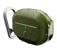 KeyBudz Element, custodia di ricarica impermeabile per Apple AirPods Pro 2, custodia protettiva in materiale riciclato, IP68 antipolvere e impermeabile, verde scuro