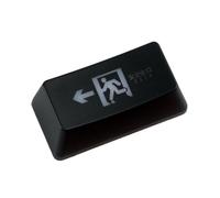 Keycap Invio Trasparente per Tastiera Meccanica, ABS Nero | Disegno Luminoso Centrale, Incisione e Finitura Opaca, Ricambio per Tasto Usurato, Uso Ufficio e Gioco
