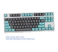 Keycaps,87 PBT Keys Keycaps Tastiera Meccanica Double Backlit Word Colore Trasparente ANSI Layout Keyset per Cherry MX (Vendi Solo i keycap)