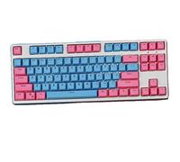 Keycaps,87 PBT Keys Keycaps Tastiera Meccanica Double Backlit Word Colore Trasparente ANSI Layout Keyset per Cherry MX (Vendi Solo i keycap)