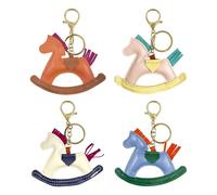 Keychain A Cavallo Da 4 Pezzi In Pelle, Pony Keybund Personalizzato E Divertente, Ornamento A Sospensione Per Sacchetti Elei, Accessori A Chiave Carini.