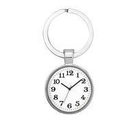 Keychain Bag Charm - Zinc Alloy Clock | Round Pendant Accessory Lightweight