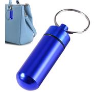 Keychain Case Di Pillola Tascabile - Organizzatore Della Pillola Portatile, Supporto Per Medicinali Compatti | Scatola Per Pillole In Metallo Impermeabile, Contenitore Per Borsa, Viaggio,