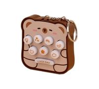 Keychain Charm, Whack Mole Fidget Toy, Stress Reduction Cute Glowing Fidget, Portable Relax Activity Accessory, Ideal for Home, Birthday, Bag, Adults, Kids, 2.44x2.44x0.91 Inches