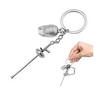 Keychain di scherma - Pendente a piaciere a sciabola, tastiera amanti dello sport | Tornari da collezionare per il lavoro, la scuola, i viaggi, gli affari e le avventure, ideale per i fan della scherm