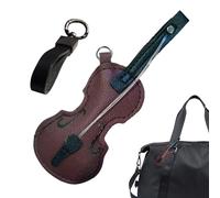 Keychain per violino in pelle vintage - ciondolo per chiavi dello strumento musicale - Fasci di sacchetti e amante della musica unica - Accessorio per gioielli per violini per uomini e donne musicisti