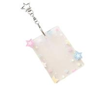 Keychain Photo 3.94x3.35 inches Frame,4x3inch DIY Cute Clear Acrylic | Photo Clip with Star Charm | for Bank Bag Purse Backpack Women Kids Girls Birthday Holiday Party Favors