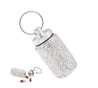 Keychain Pill Holder - Waterproof Pocket Pill Case, Keychain Pill Case, Portable Metal Pill Holder, Keychain Pill Holder minii, Durable Pill Container for Outdoor Camping Travel for Men and Women