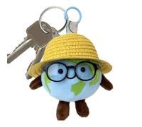 Keychain Plush, Cartoon Bag Charm Earth Design, Cute Doll Key Chain Bag Pendant,Luggage & Travel Gear For Backpack Purse Wallet Handbag Car Travel School Party Holiday Adults Men Women Kids Students