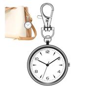 Keychain Pocket Watch - rotondo portatile sull' per uomini donne, da viaggio unisex | Zaino tranquillo all'aperto, lavoro, scuola, uso quotidiano, cronometraggio affidabil